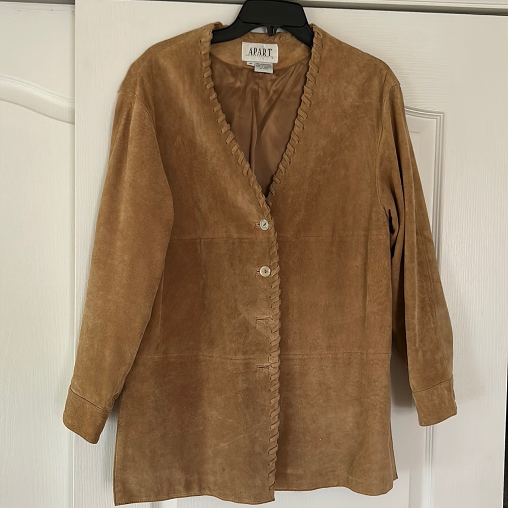 Happy Fall in this chestnut color smart suede blazer